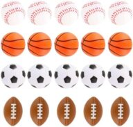 Hxezoc Mini Sport Stress Balls 20 Packs Foam Sports Balls Small Squeeze Anxiety Bulk Toy Ball for Kids Sport Theme Birthday Party, School Carnival Party Supplies