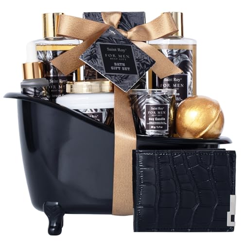 Gift for Dad Spa Gifts for Men Bath & Body Kit Spa Gift Set, Man Spa Basket