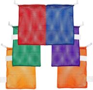 Champion Sports Mesh Equipment Bag – Heavy-Duty Nylon Drawstring Bag with Lock & ID Tag, Breathable Storage Sack for Balls, Swim Gear, Laundry & Toys, Multiple Sizes & Colors