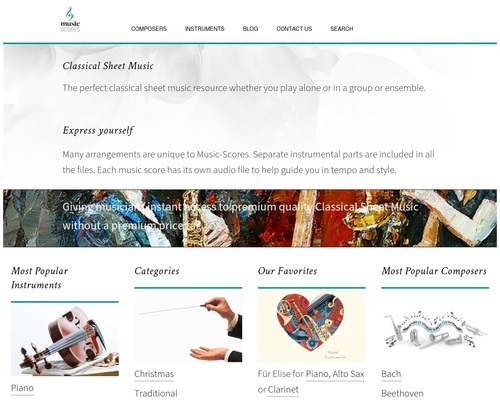 Classical Sheet Music – Music-Scores.com