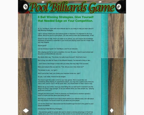 8 Ball Winning Strategies. Learn to Play 8 Ball Pool Online.