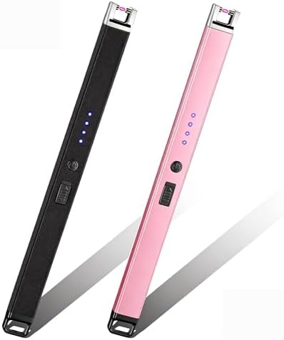 Electric Candle Lighter 2 Pack USB Rechargeable Lighters Plasma Arc Lighter