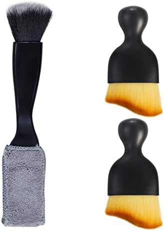 3 PCS Car Interior Detail Dust Brush,Soft Car Interior Detailing Kit Tools,Dash Duster Brush for Auto,Truck,SUV,RV Interior Cleaning