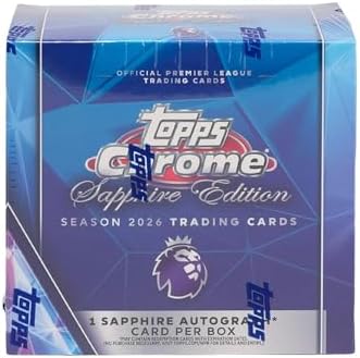 2026 Topps Chrome Premier League EPL Soccer Sapphire Edition Box