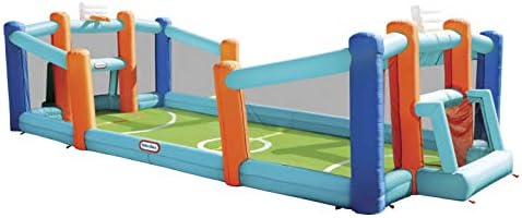 Little Tikes Huge Inflatable Backyard Soccer & Basketball Court for Multiple Kids, Blower with GFCI Plug