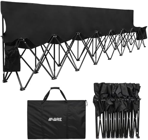 1MORE Folding Bench, Portable Foldable Sideline Bench for Team with Carry Bag