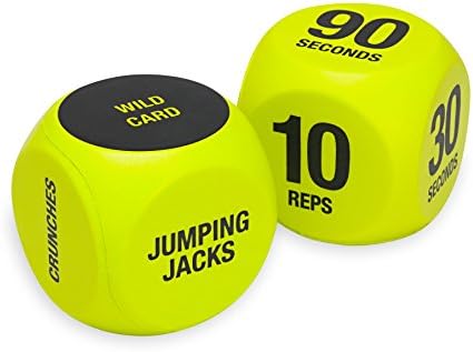 SPRI Exercise Dice, Group Fitness Game, 6-Sided with Carry Bag