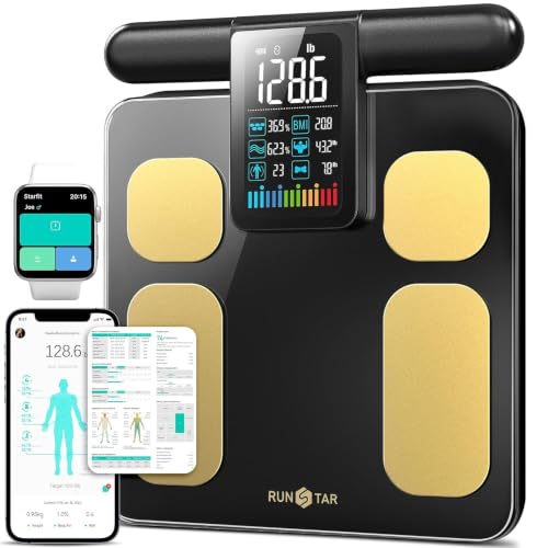 RunStar 8-Electrode Scale for Body Weight, Color Screen Handle, 50+ Metrics