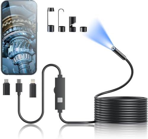 Endoscope Camera with Light,1920P HD Borescope Tools(16.4ft Single Lens)