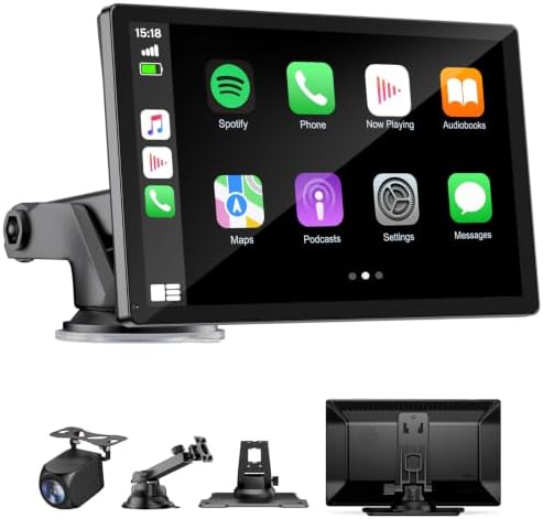 9″ Wireless Apple Carplay Screen for Car with OTA Update, Backup Camera