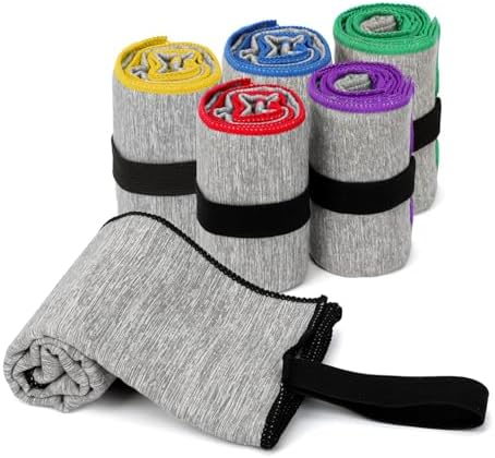 6 Pack Gym Towels Microfiber Quick Dry Men Women Working Out Gear for Body Sweat Fitness Yoga Exercise Tennis Outdoor Fast Drying Running Riding Jogging Hiking Camping Fishing Towel