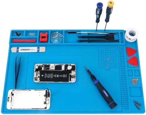 STREBITO Silicone Soldering Repair Mat Magnetic Work Mat 17.7”x11.8”