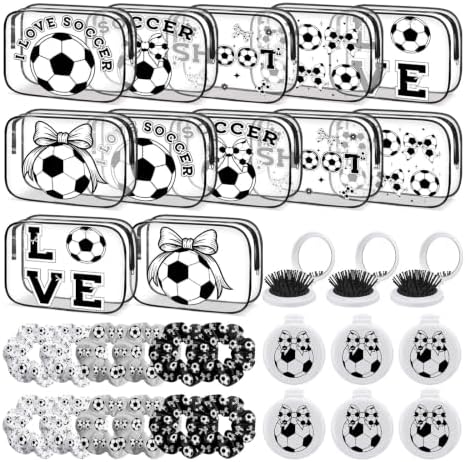 36 Pcs Soccer Party Favors Gifts for Girl Makeup Bag Bulk