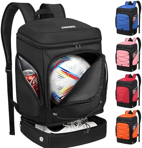 Soccer Backpack,Soccer Bag with Ball Holder and Shoe Compartment