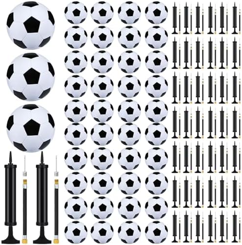 Leyndo Deflated Soccer Balls Size 5 Bulk with Pumps