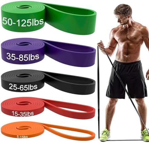 Resistance Bands, Pull Up Assist Bands – Workout Bands, Exercise Bands, Long Resistance Bands Set for Working Out, Fitness, Training, Physical Therapy for Men Women