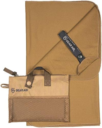 GEAR AID Fast Acting Cooling Towel for Fitness, Sports and Outdoors, 15”x36”, Coyote