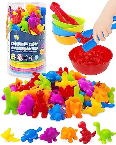 Counting Dinosaurs Toys for Kids 3-5, 4-8, Montessori Learning Toys
