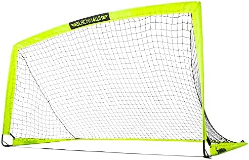 Franklin Sports Blackhawk Backyard Soccer Goal – Portable Pop Up Soccer Nets – Youth + Adult Folding Indoor + Outdoor Goals – Multiple Sizes + Colors