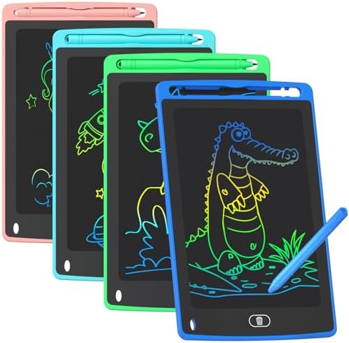 4 Pack LCD Writing Tablet for Kids, 8.5 Inch Colorful Doodle Board Drawing Tablet, Educational Learning Toys Birthday Gifts for Boys Girls Age 3 4 5 6 7 8