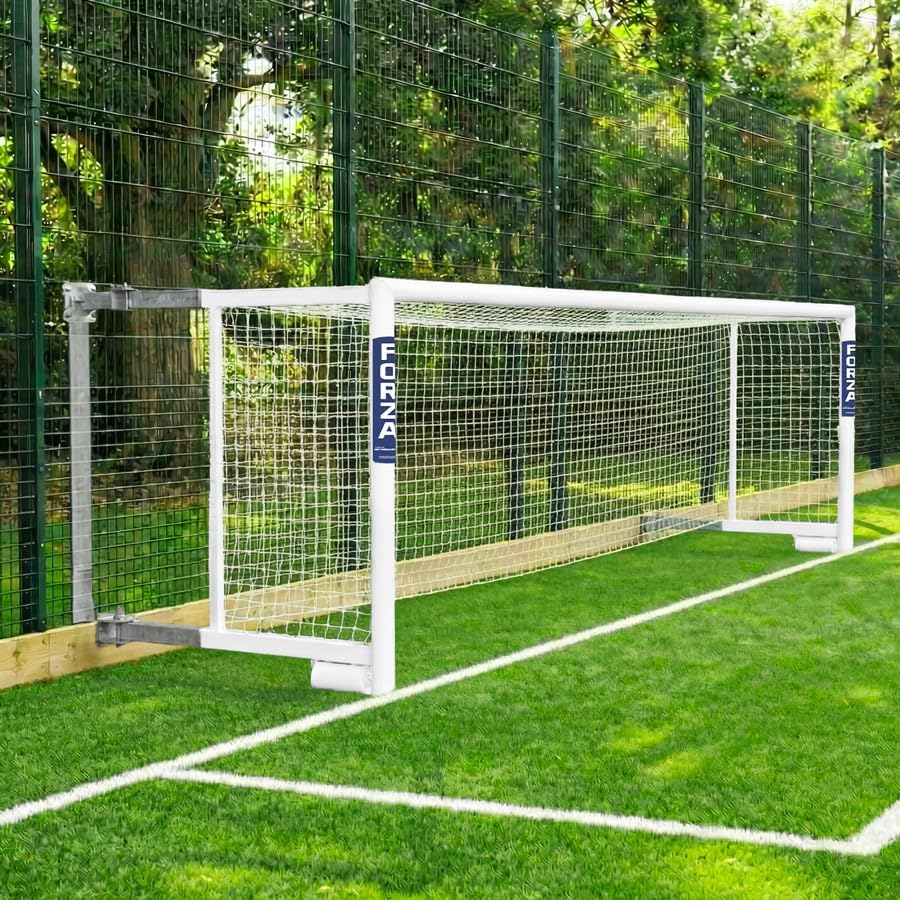 FORZA Alu110 Folding Soccer Goal – Aluminum Fence/Wall Mounted